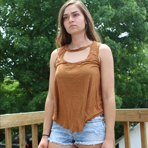Rustic Brown Tank (choker around neck)
